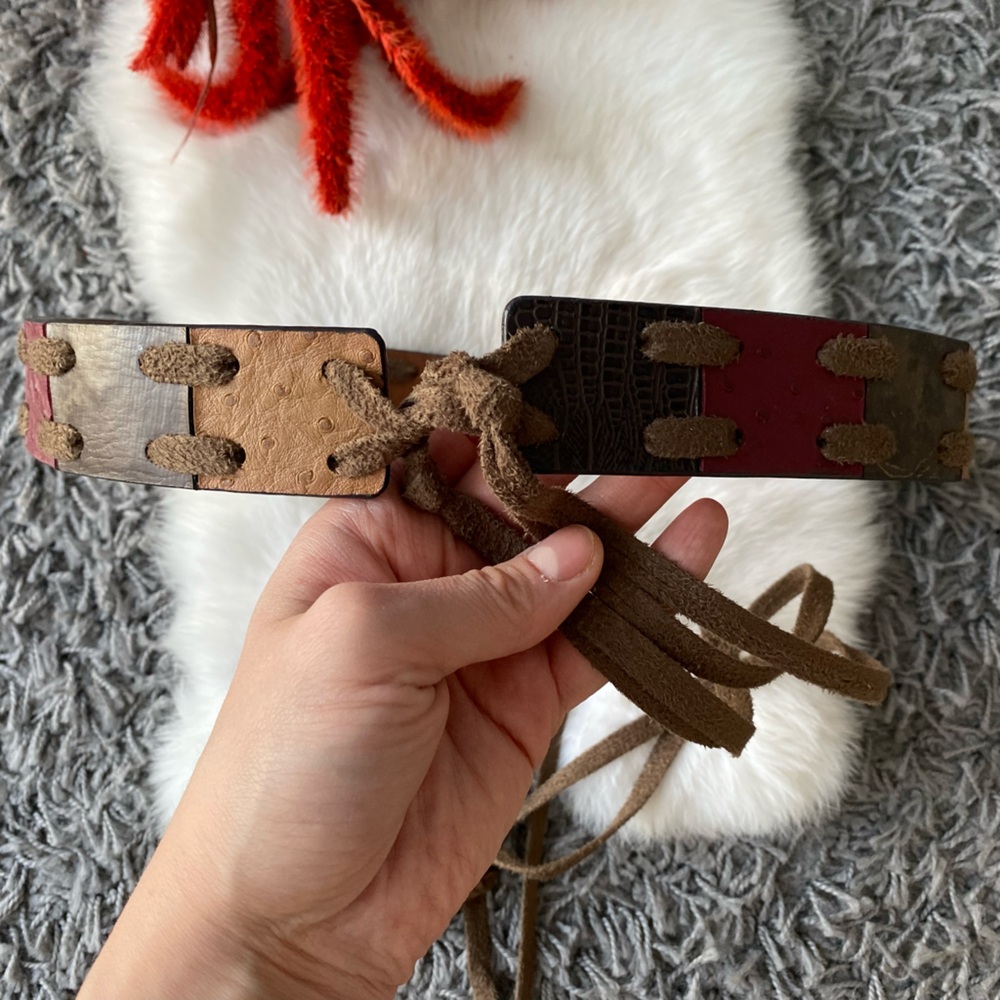 Vintage Patchwork Leather Belt
